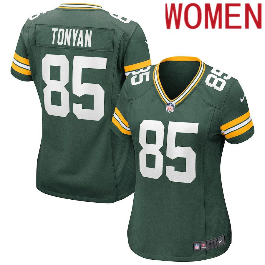 Women Green Bay Packers #85 Robert Tonyan Nike Green Game NFL Jersey->women nfl jersey->Women Jersey